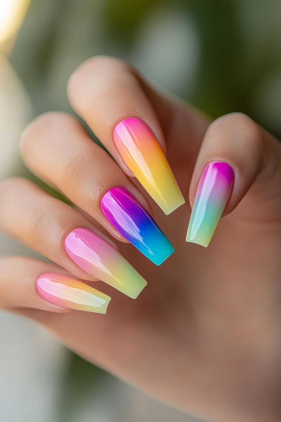 15. Aura Gradient Glow (Nail Design Ideas) - Nail Design Ideas