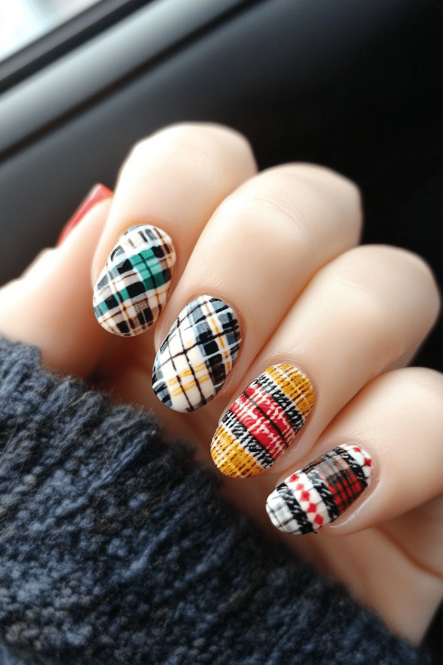16. Plaid Pattern Play (Nail Design Ideas) - Nail Design Ideas