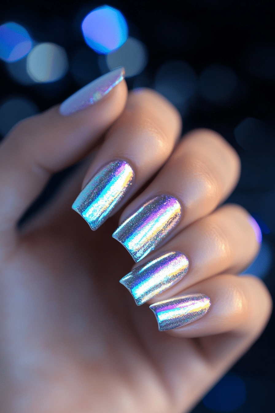 22. Holographic Glitz (Nail Design Ideas) - Nail Design Ideas
