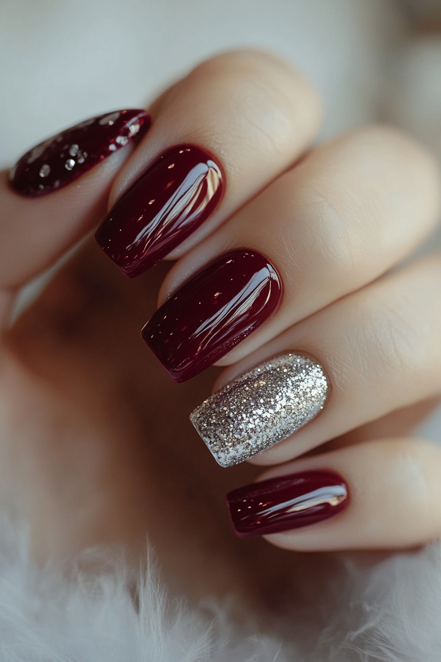 18. Sugar Plum Dream (Christmas Dip Nail Design Ideas) - Christmas Dip Nail Design Ideas