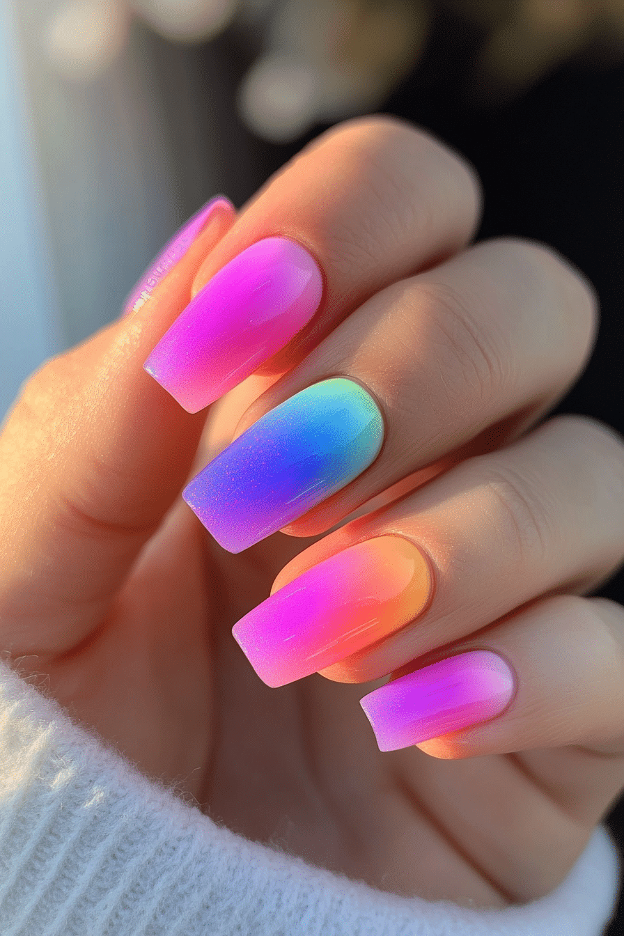 5. Aura Gradient (Cute Nail Design Ideas) - Cute Nail Design Ideas