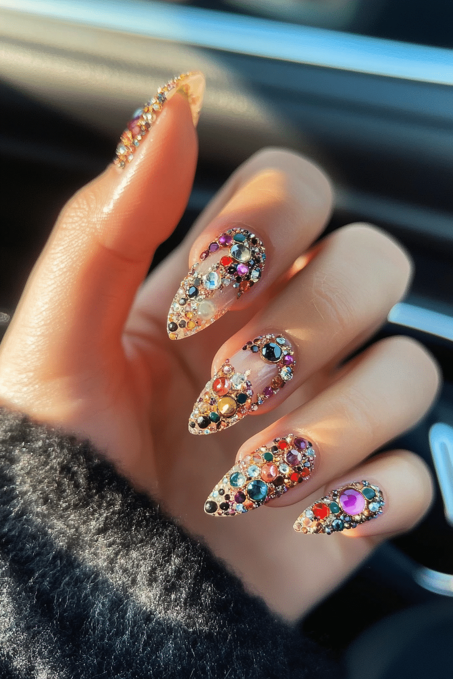 16. Junk Nail Maximalism (Cute Nail Design Ideas) - Cute Nail Design Ideas