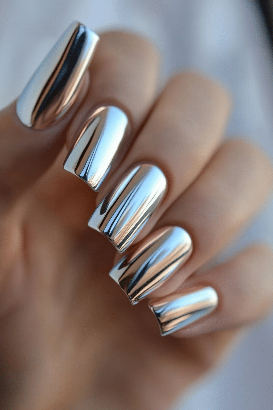 2. Chrome Chic (Nail Art Design Ideas) - Nail Art Design Ideas