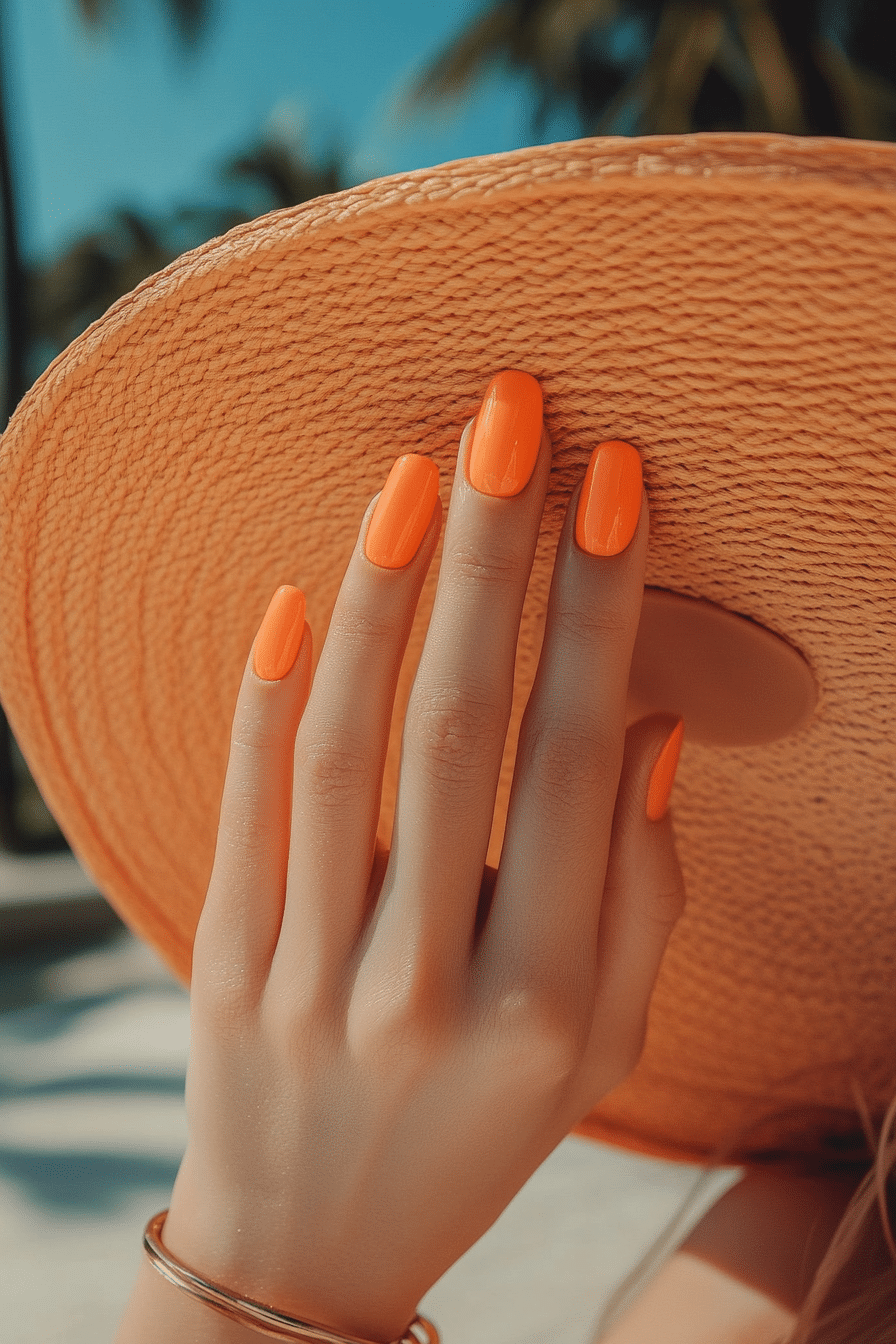 10. Sunkissed Tangerine (Summer Nail Design Ideas) - Summer Nail Design Ideas