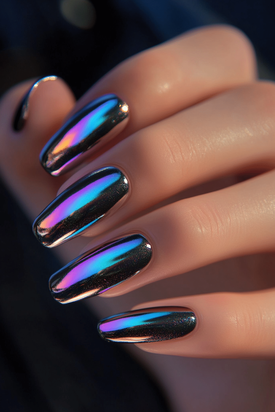 1. Micro Chrome Magic (Very Short Nail Design Ideas) - Very Short Nail Design Ideas