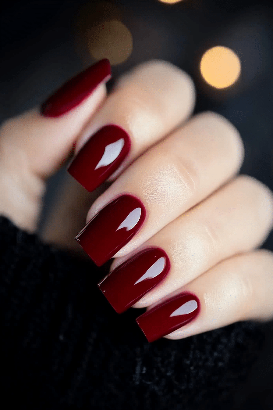 4. Cherry Red Classic (Very Short Nail Design Ideas) - Very Short Nail Design Ideas