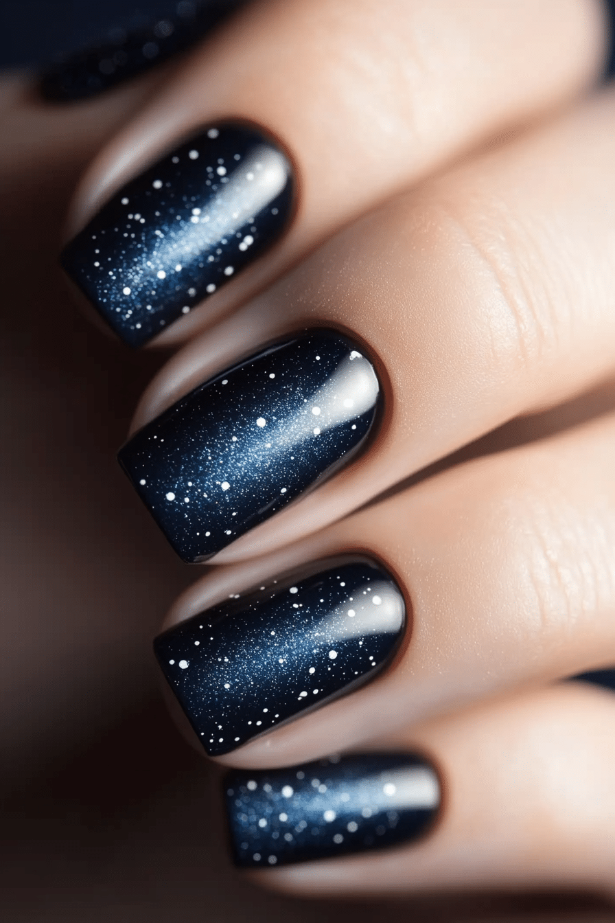 9. Galaxy Specks (Very Short Nail Design Ideas) - Very Short Nail Design Ideas