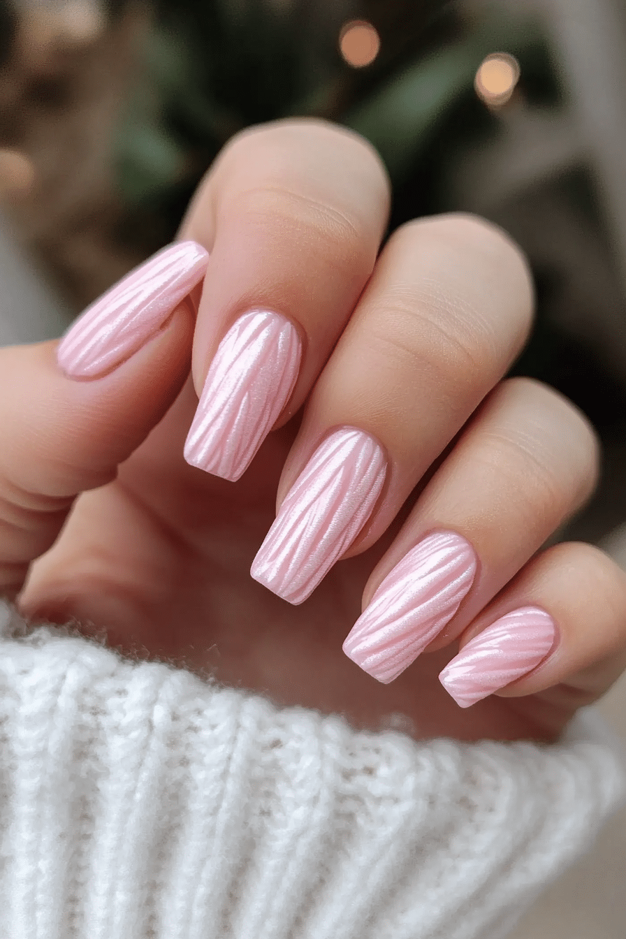 20. Blush Pink Velvet Nails (Baby Pink Nail Design Ideas) - Baby Pink Nail Design Ideas