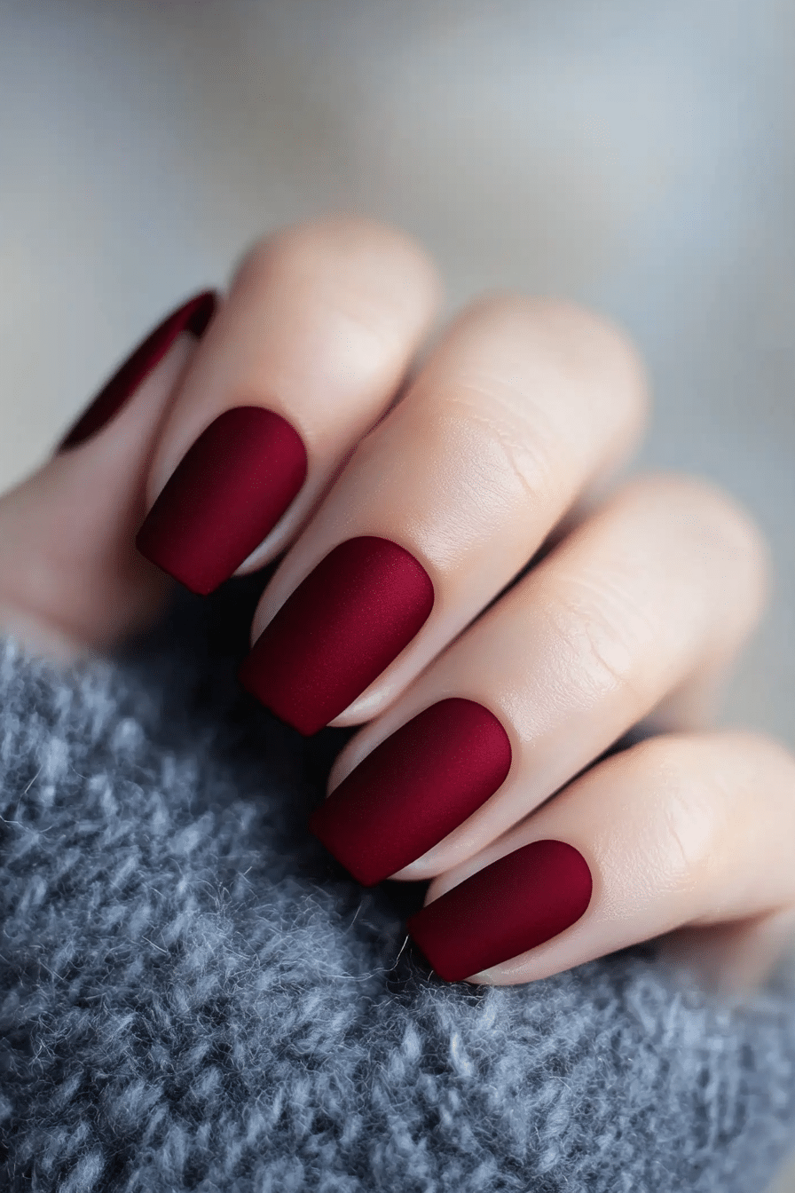 2. Velvet Ruby Glow (Red Nail Design Ideas) - Red Nail Design Ideas